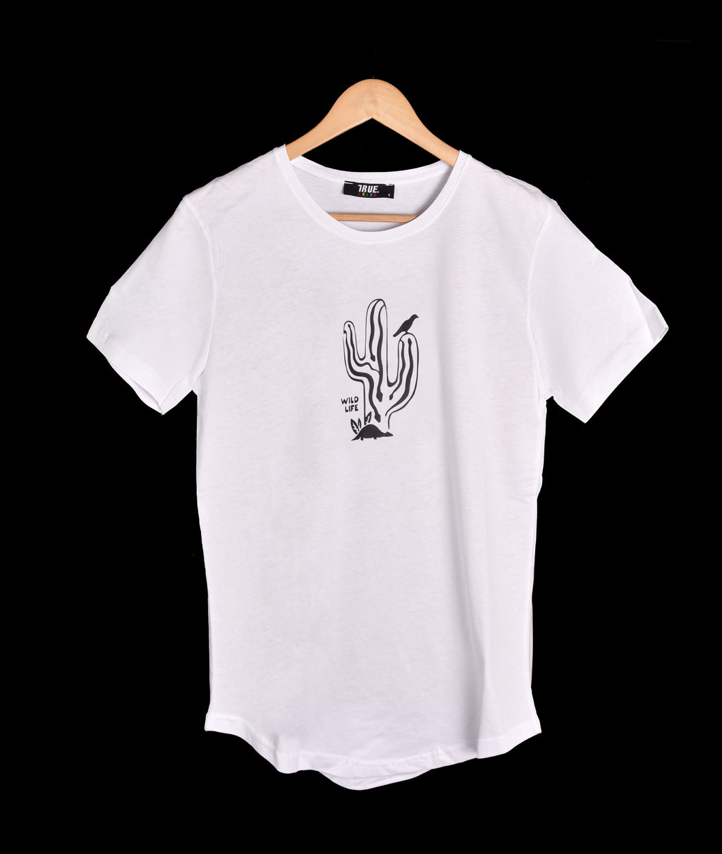 T-shirt BLANC 2  LOGO NOIR WILD LIFE