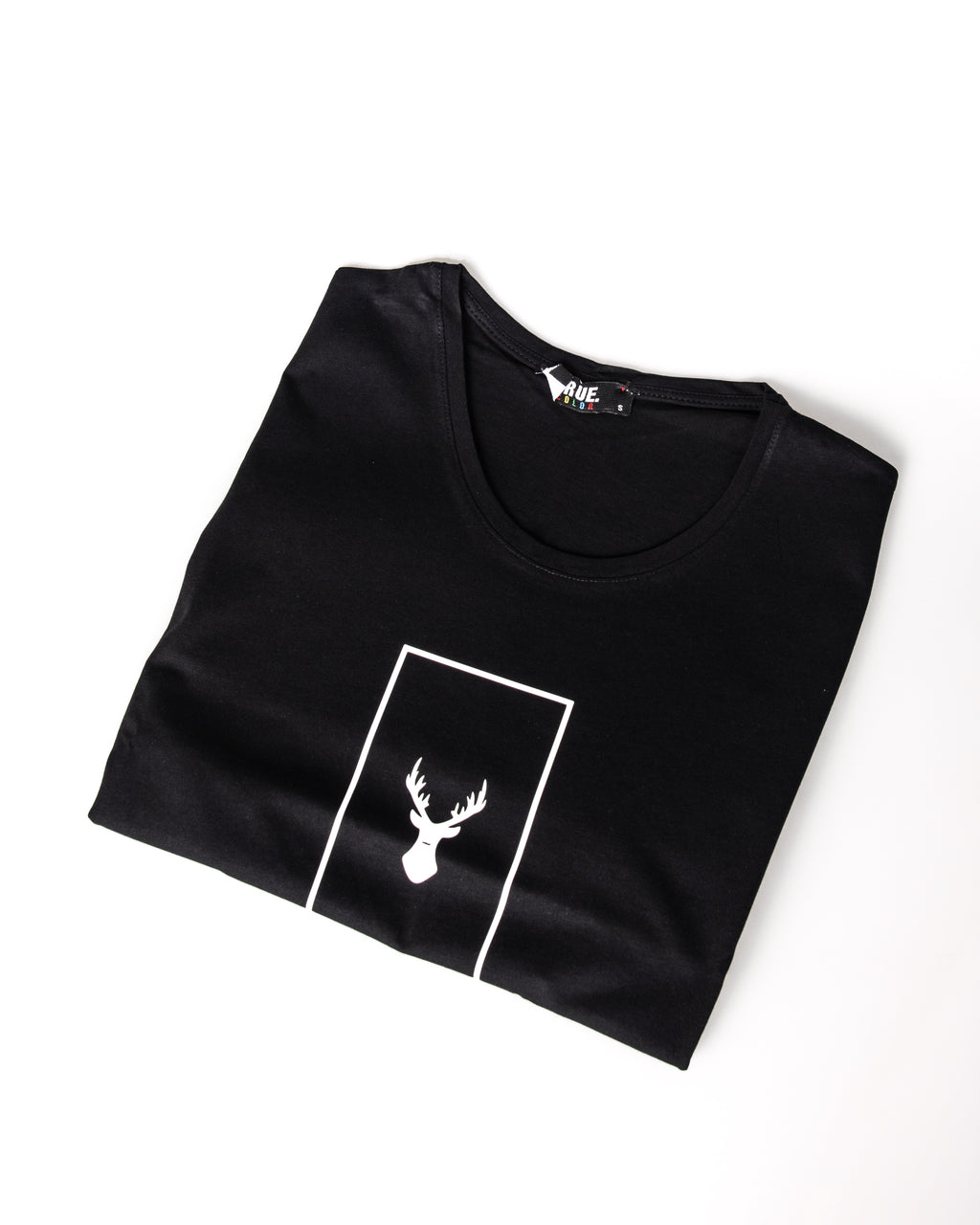 T-shirt NOIR MOTIF TETE DE RENNE