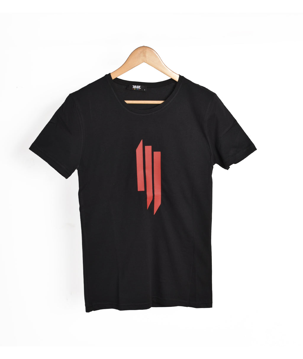 T-shirt NOIR ET ROUGE *Skrillex*