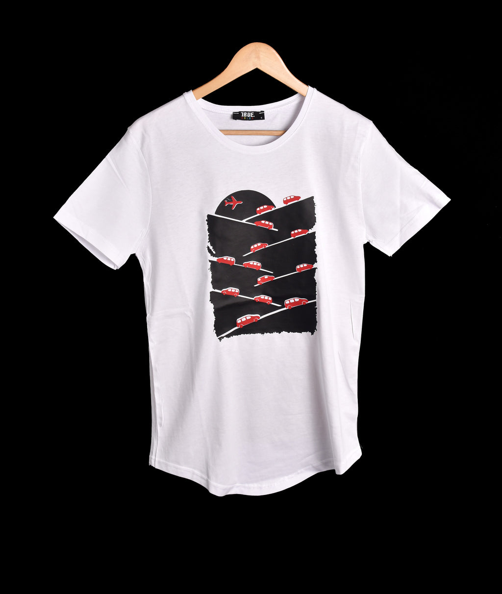 T-shirt BLANC 2 MOTIF VOITURES