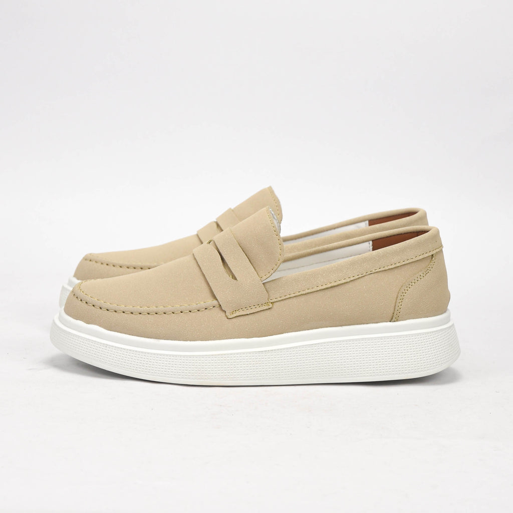 Hermès Mocassins Casual Beige Élégants Homme