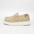Hermès Mocassins Casual Beige Élégants Homme