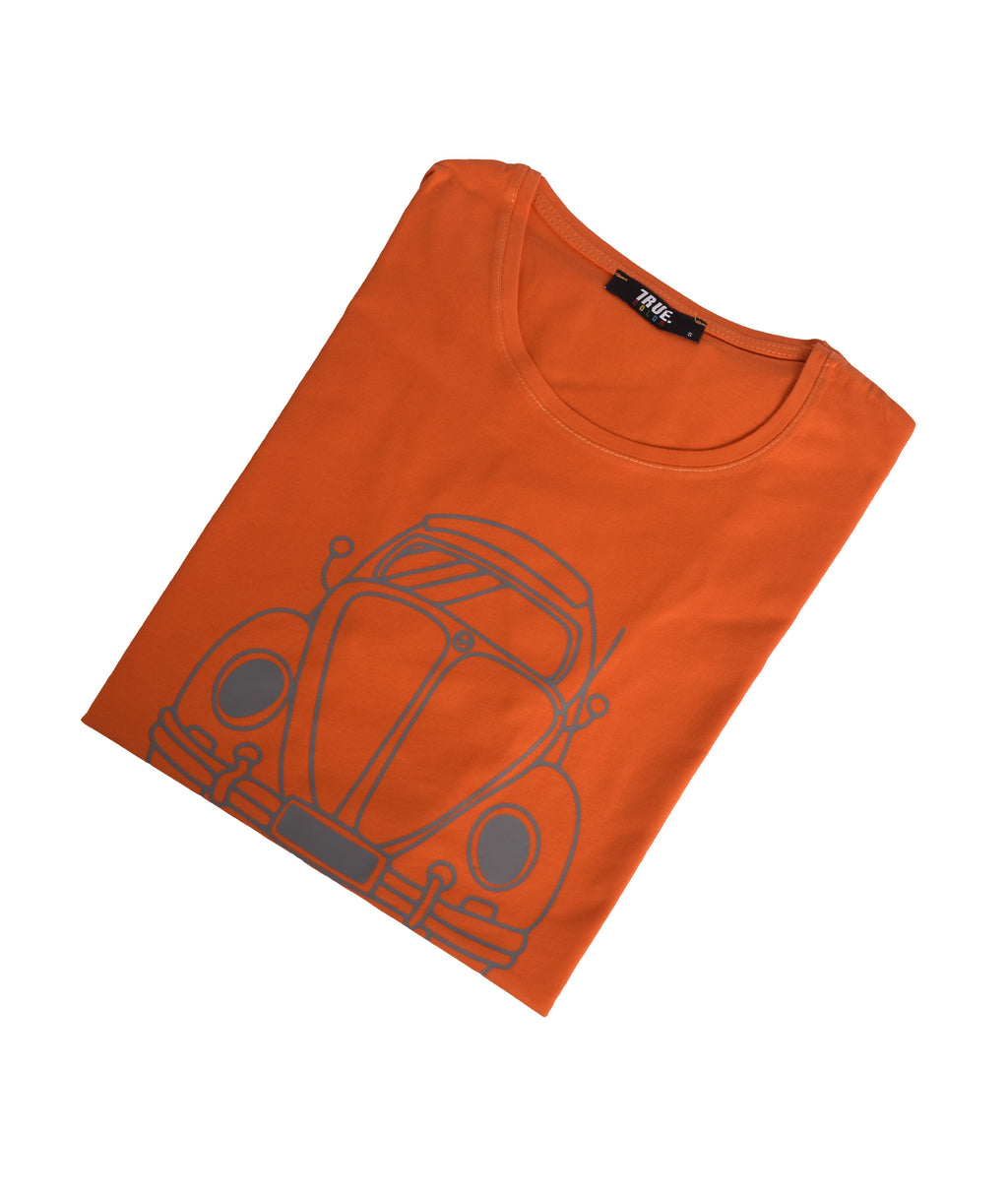 T-shirt ORANGE MOTIF VOLKSWAGEN COCCINELLE