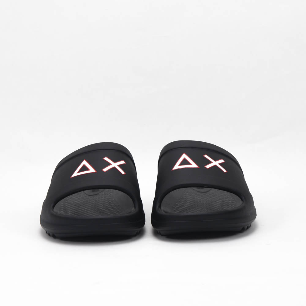 SUN68 Claquettes Logo Noir Confortable Homme