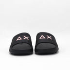 SUN68 Claquettes Logo Noir Confortable Homme