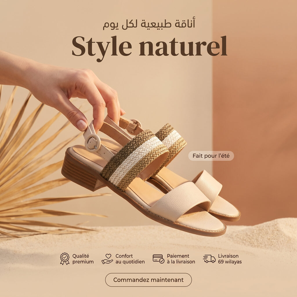 Kimland Sandales Tressées Confortables Femme