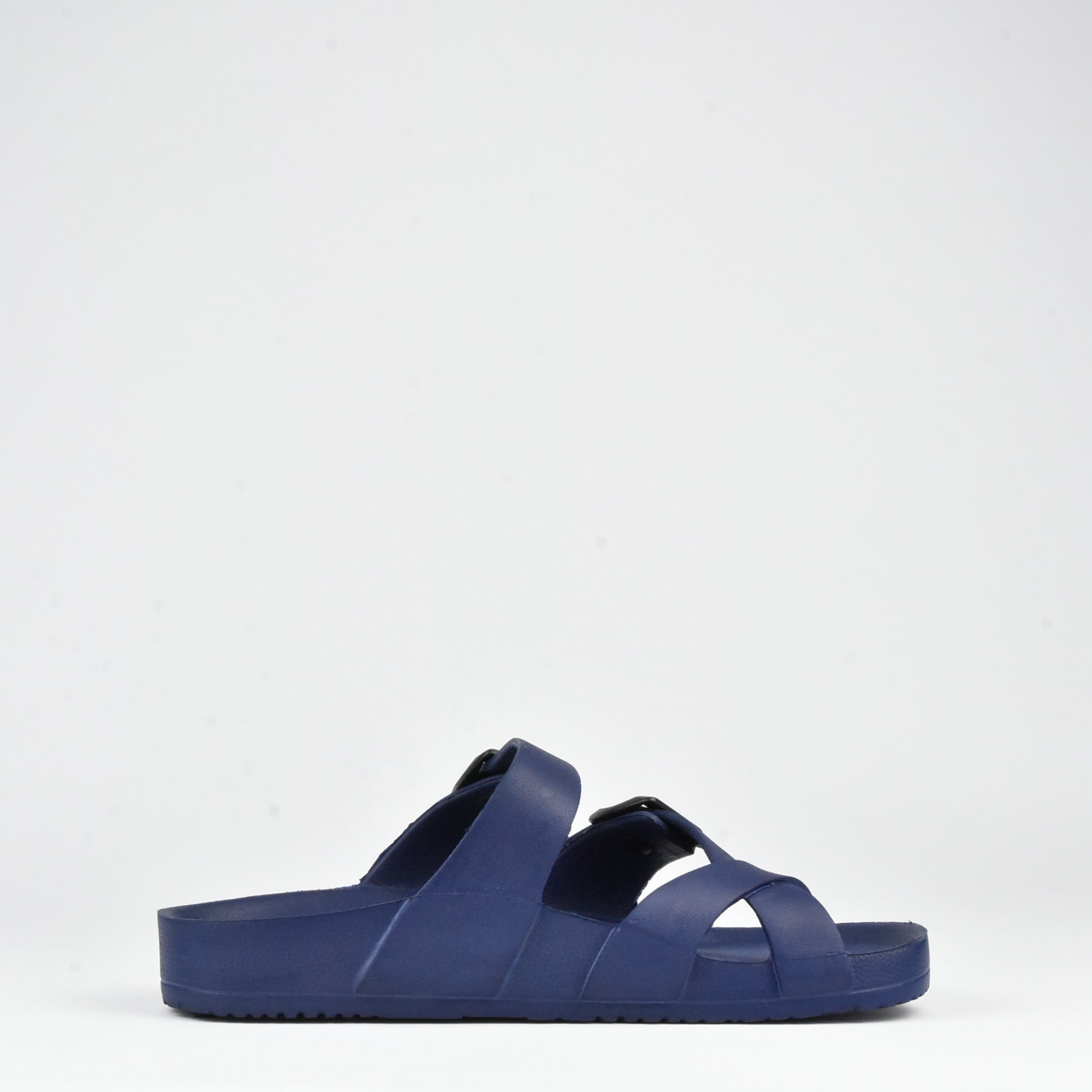 Kito Claquettes Boucles Confortables Bleu Marine Homme