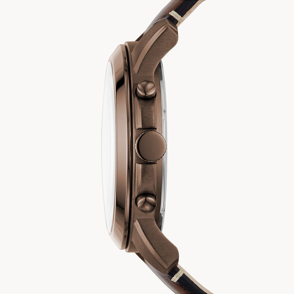 Fossil Montre Chronographe Bracelet Cuir Homme