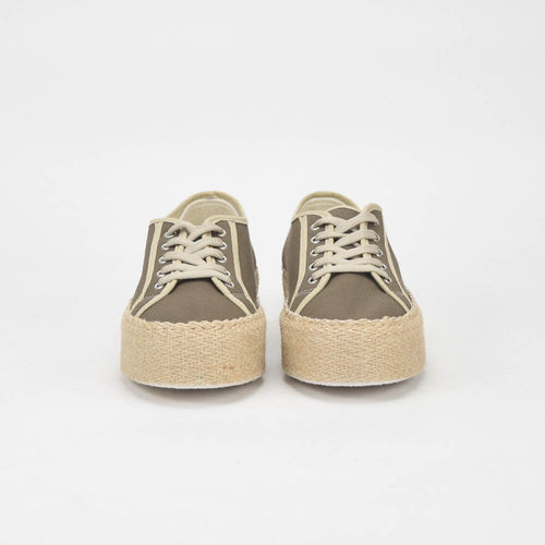 André Baskets Plateforme Toile Femme
