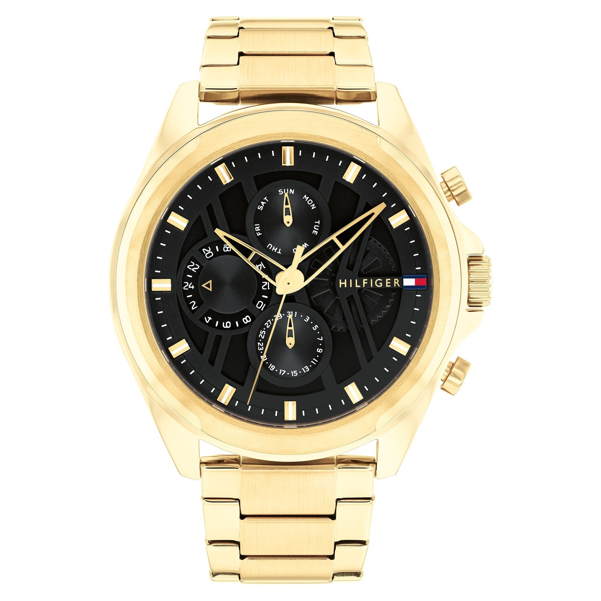 Montre Tommy Hilfiger Chronographe Élégante Dorée Homme