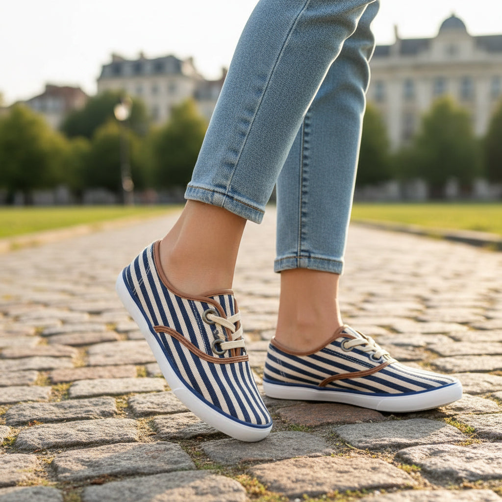 André Baskets Rayées Style Marin Femme