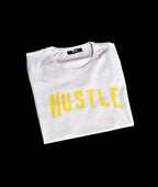 T-shirt BLANC ET JAUNE * HUSTLE *