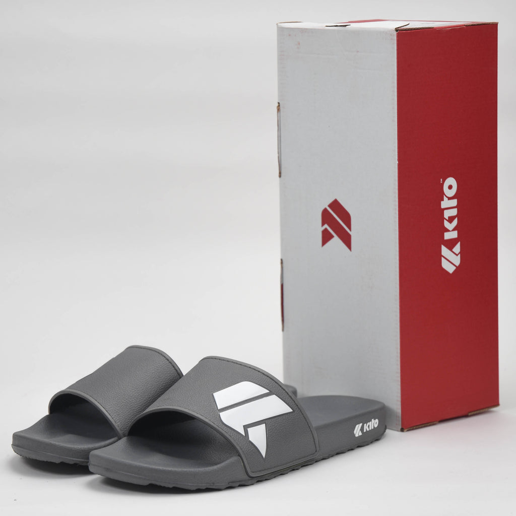 Kito Claquettes Confortables Gris Homme