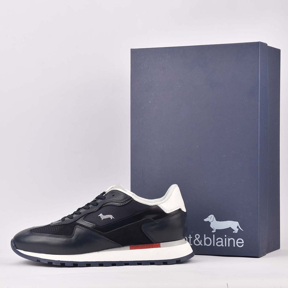 HARMONT AND BLAINE SCARPA UOMO CALF  BLU﻿ 2