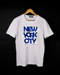 T-shirt BLANC ET BLEU  *NEW YORK CITY*