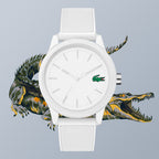 Montre Lacoste Bracelet Silicone Blanc Élégante Unisexe