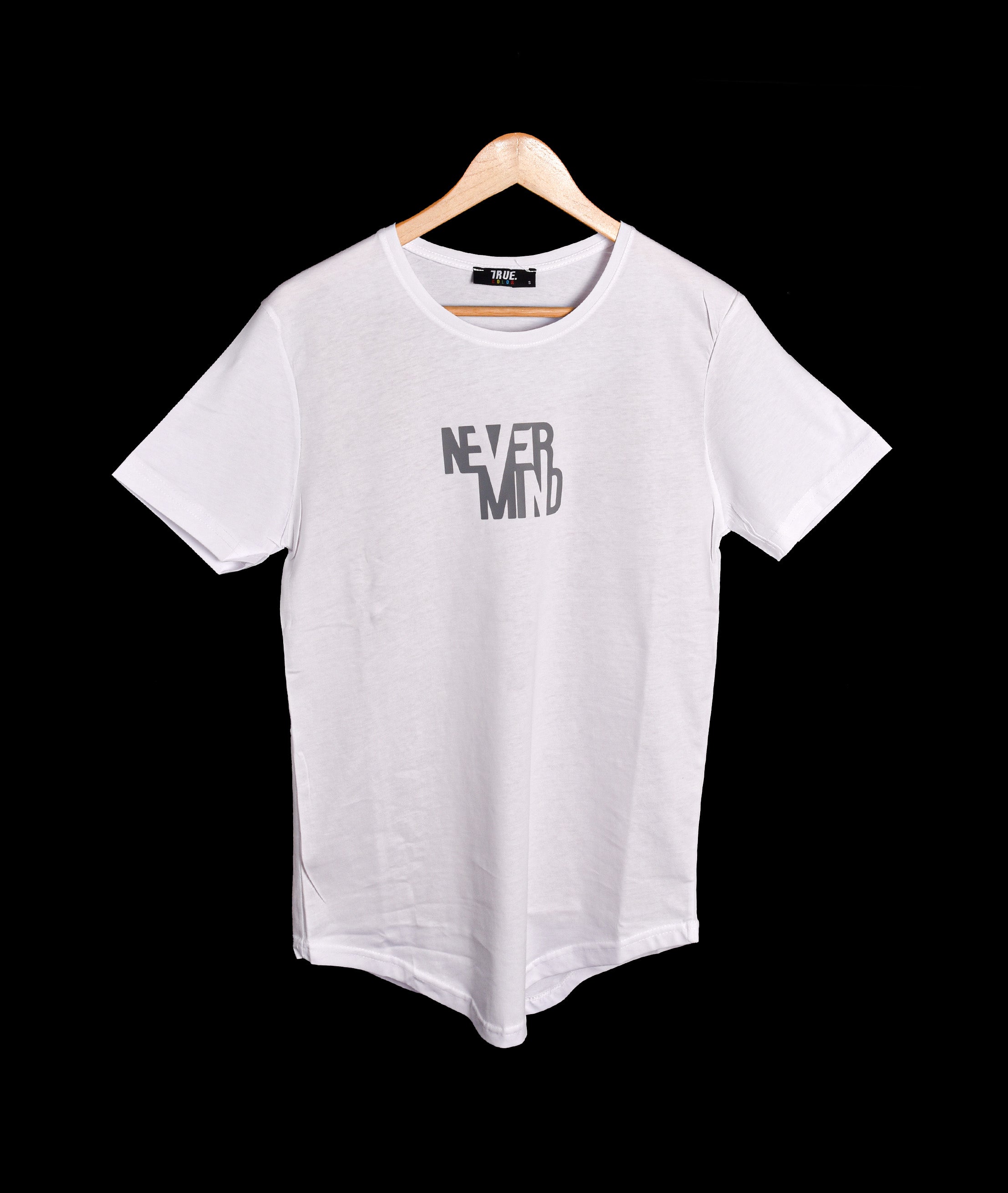 T-shirt Blanc Imprimé Never Mind Homme