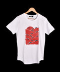 T-shirt BLANC 2 LOGO ROUGE MOTIF VOITURES