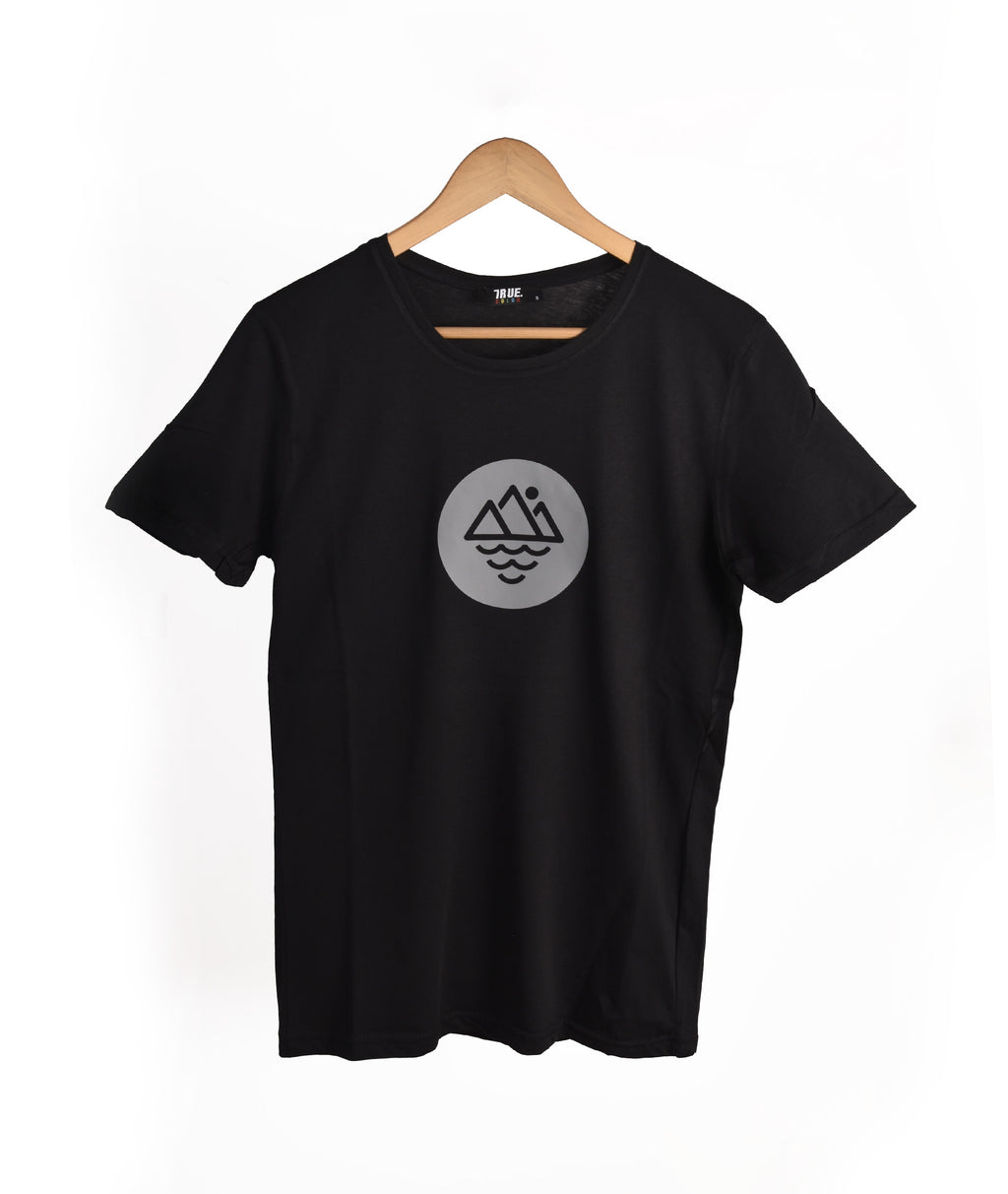 T-shirt NOIR MOTIF *LA PLAGE*