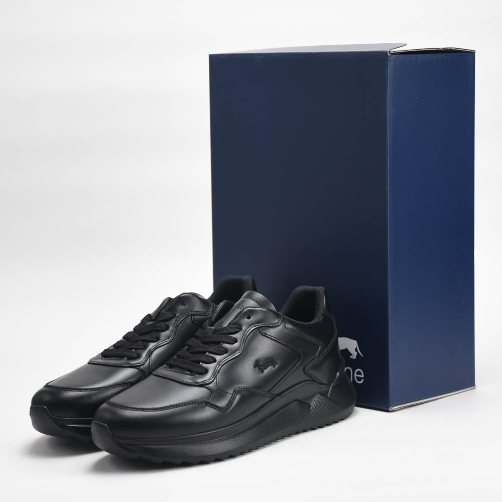 Harmont & Blaine Sneakers Cuir Noir Élégantes Homme