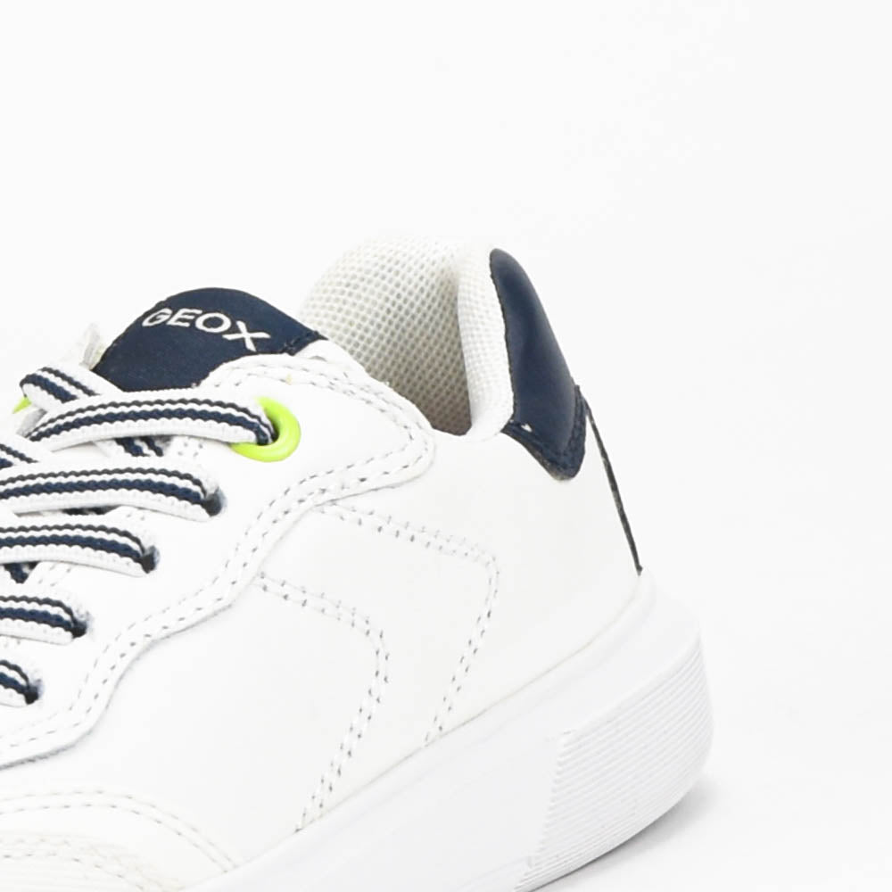 Geox Baskets Respirantes Enfant Blanc et Bleu