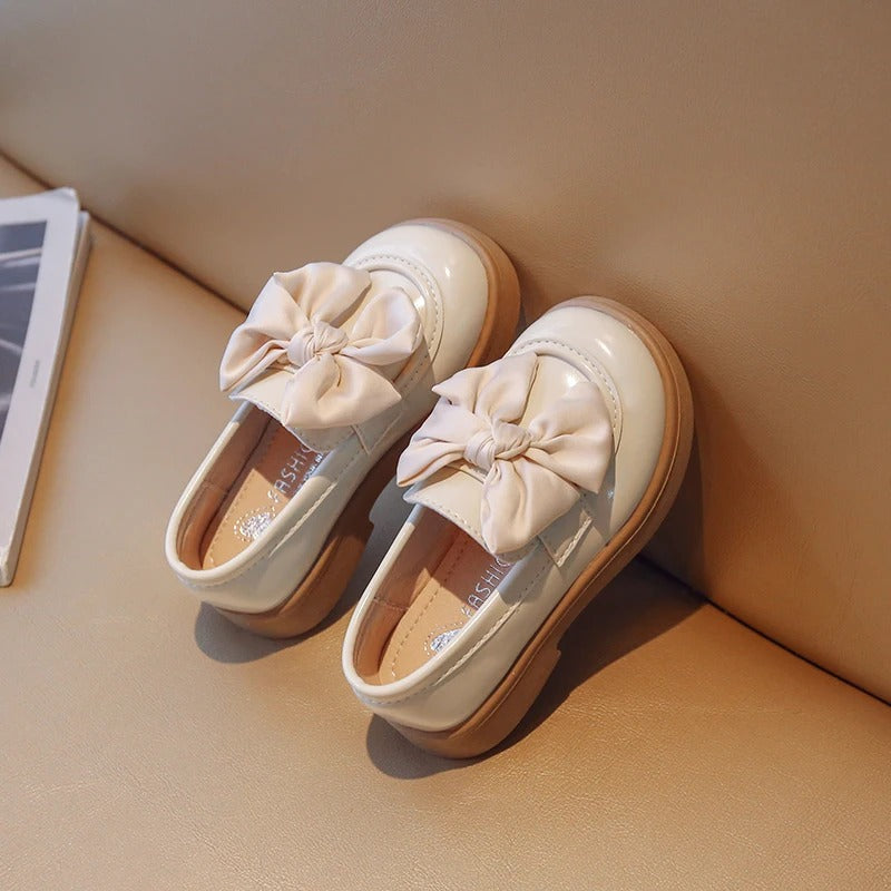 Kimland Mocassins Beige à Nœud Élégants pour Fille