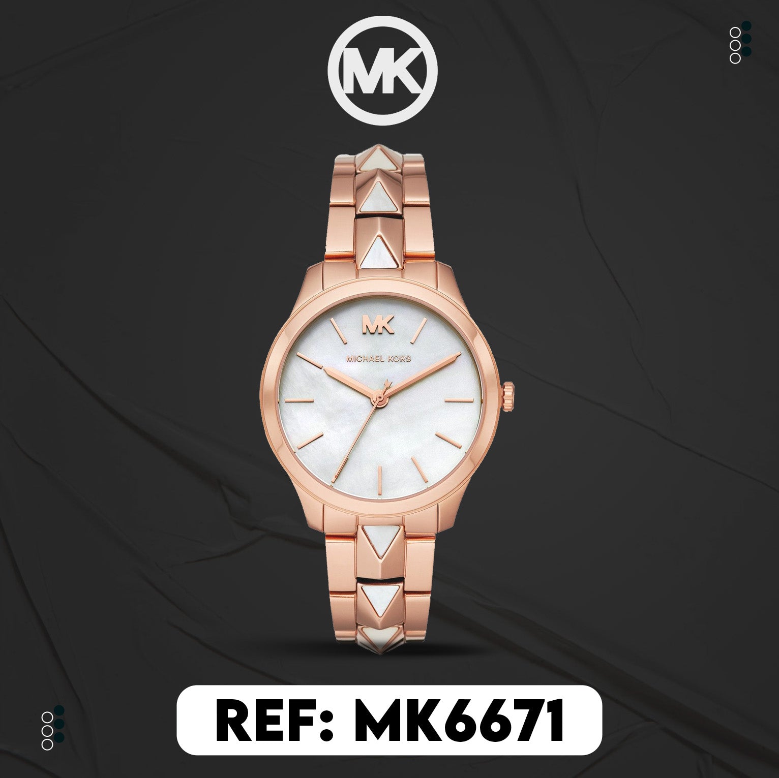 Michael Kors Montre Élégante Dorée Rose Femme