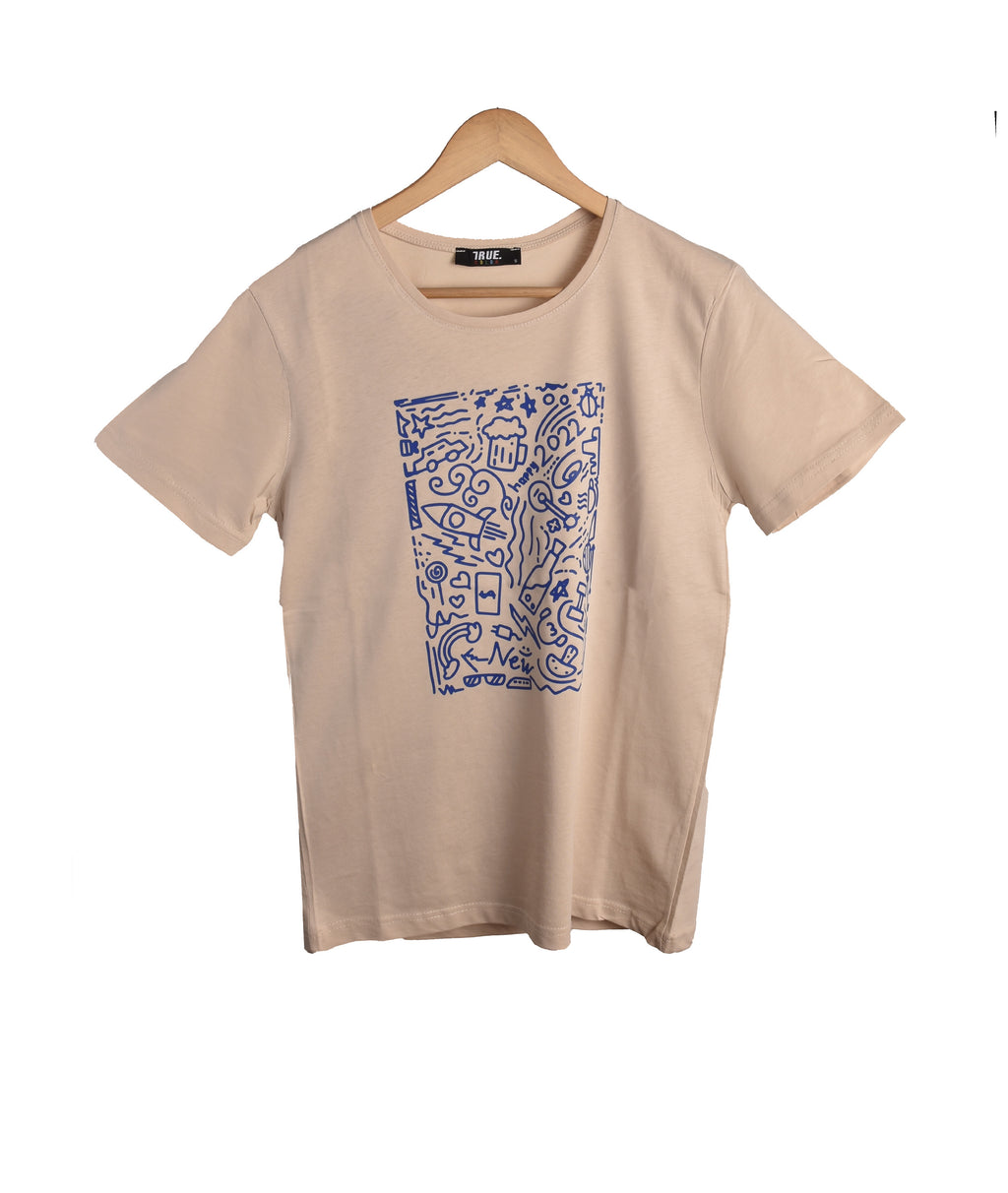 T-shirt BEIGE *HAPPY 2022 *