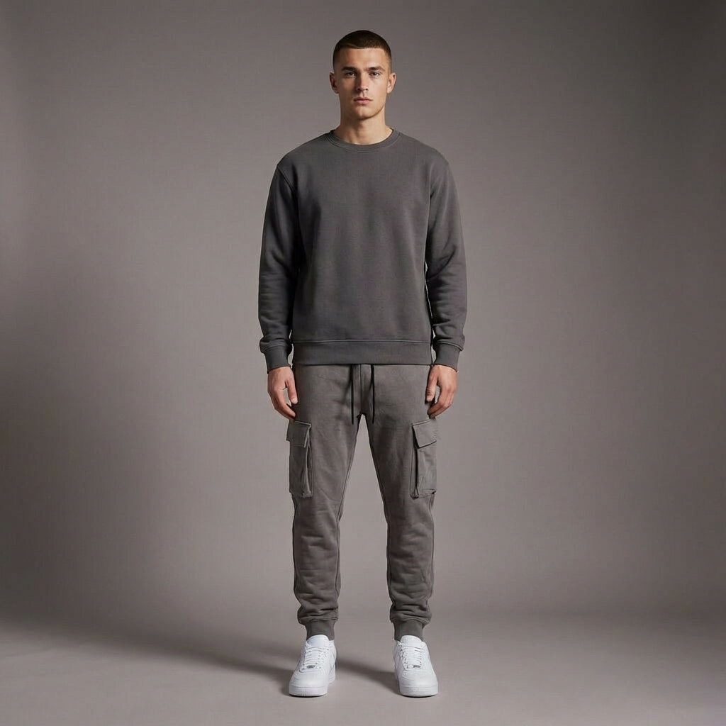 DEPART Pantalon Jogging Cargo Slim Gris Homme