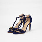 André Escarpins à Talons Bleu Femme