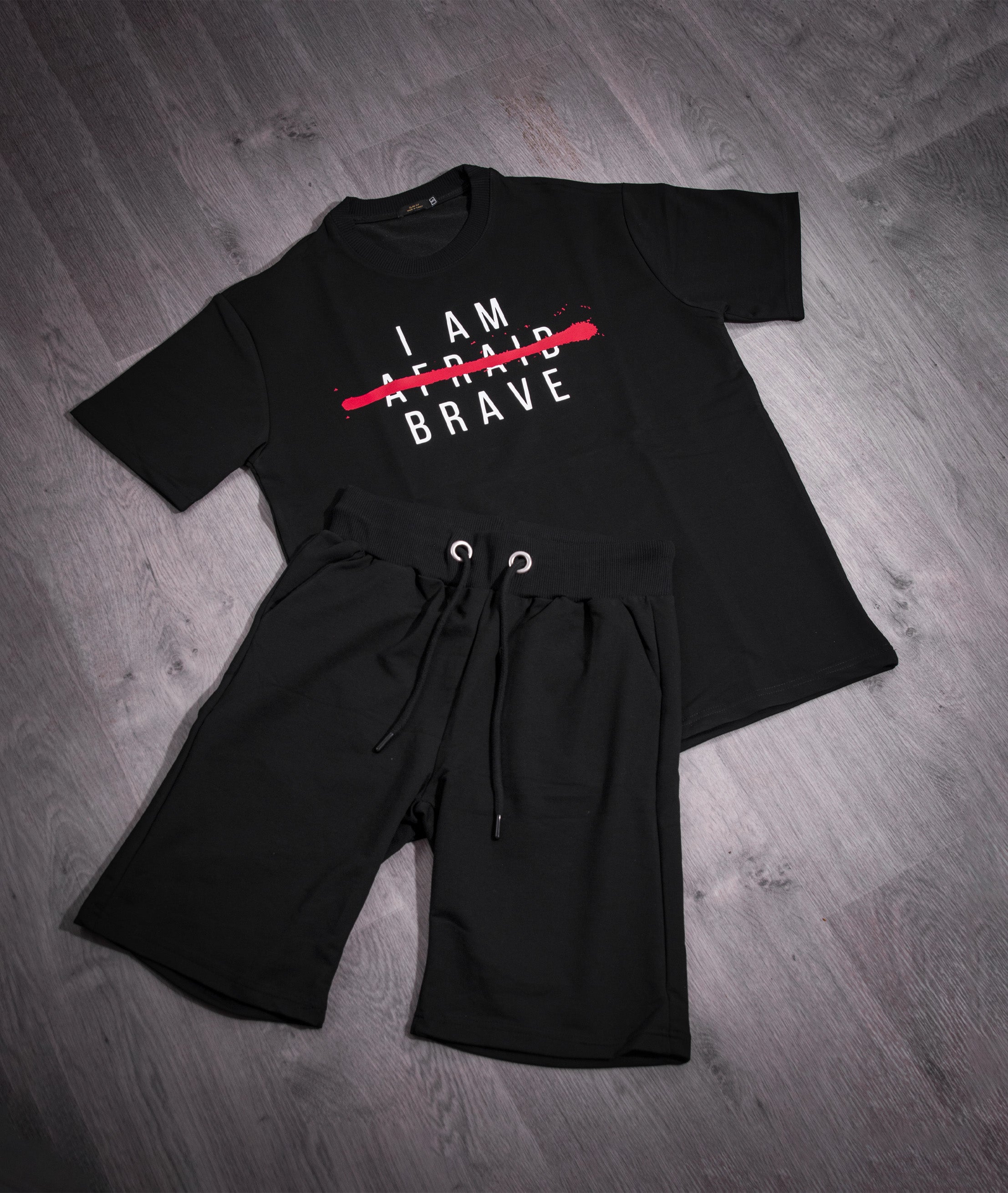 Kimland Ensemble Été T-shirt et Short Homme Noir