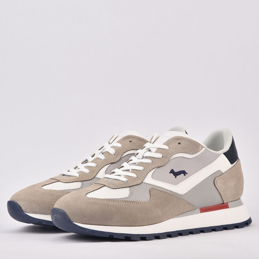 HARMONT AND BLAINE SCARPA UOMO CALF   BEIGE  BIANCO ﻿ 1