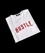 T-shirt BLANC ET ROUGE *HUSTLE *