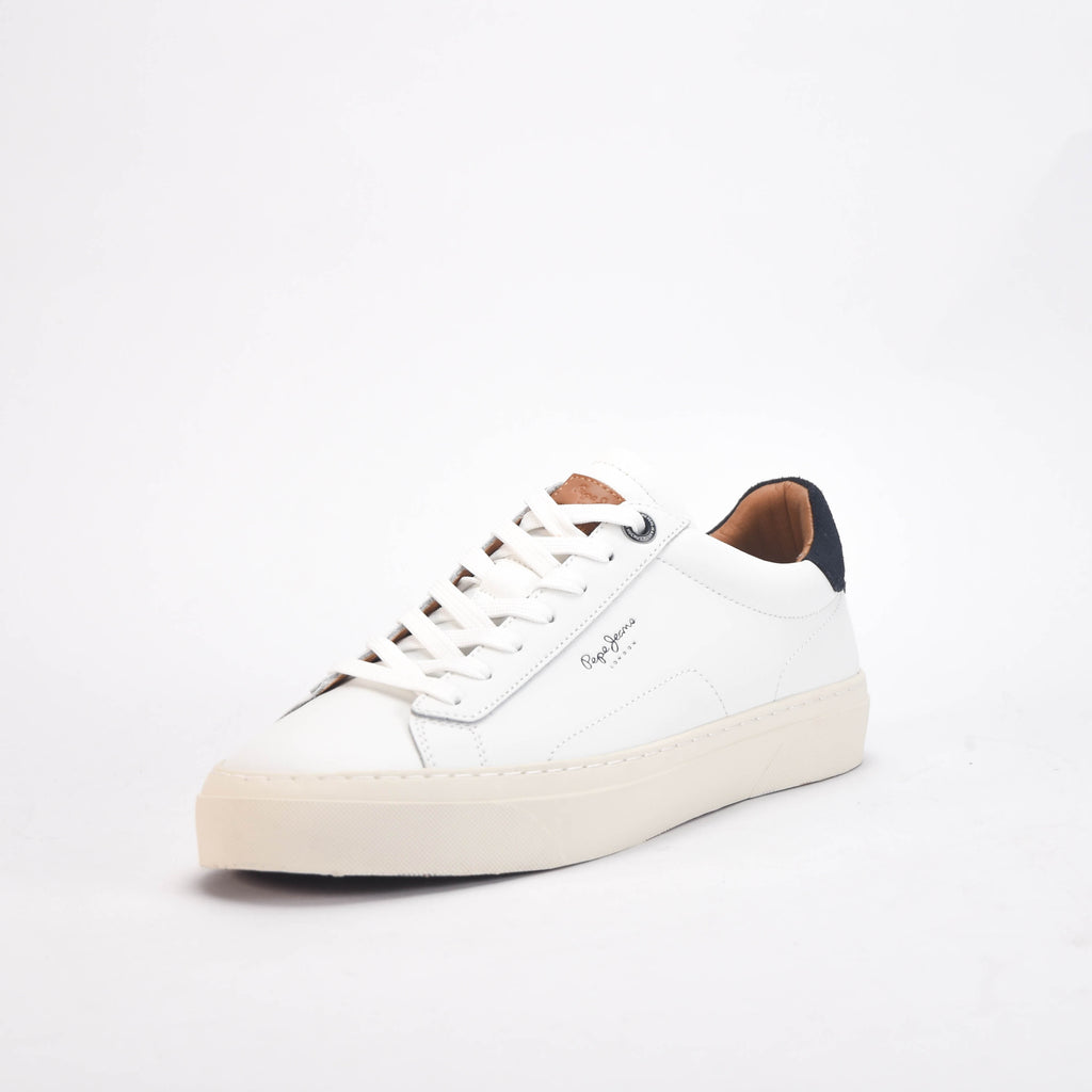 Pepe Jeans Sneakers en Cuir Blanc Homme