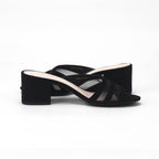 André Mules à Talons Élégantes Noir Femme