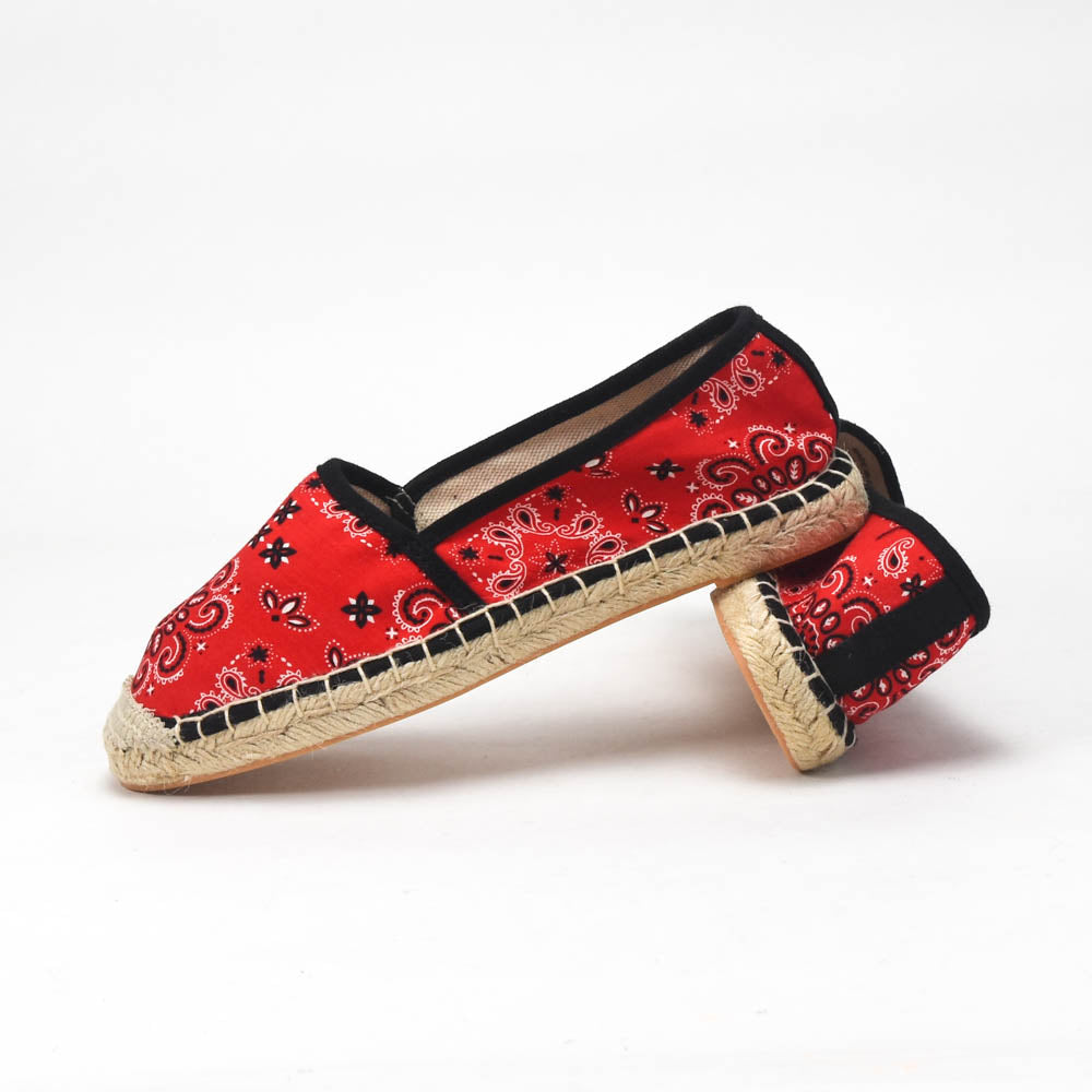 André Espadrilles Motif Bandana Rouge Femme