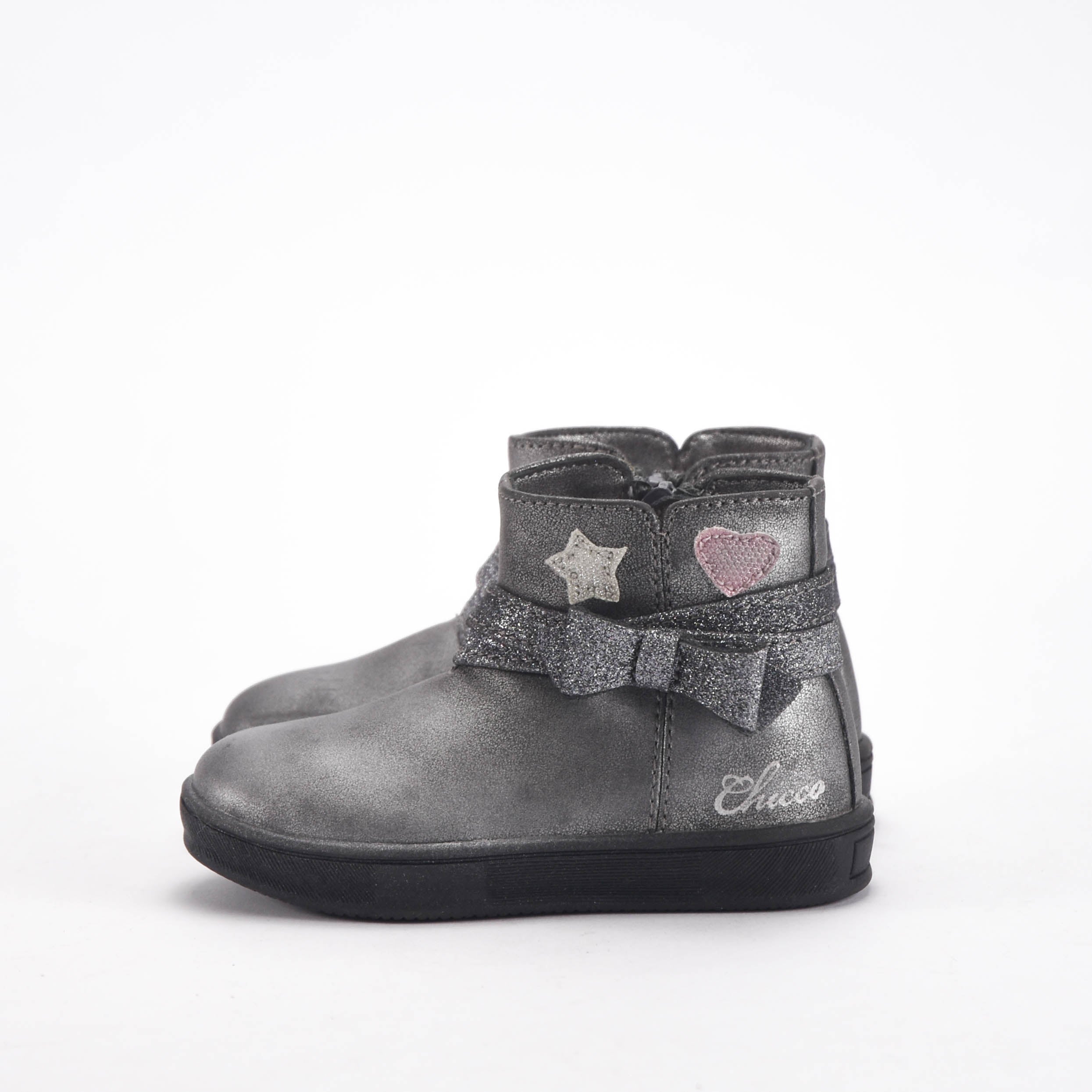 Chicco Bottines Argentées à Paillettes pour Fille