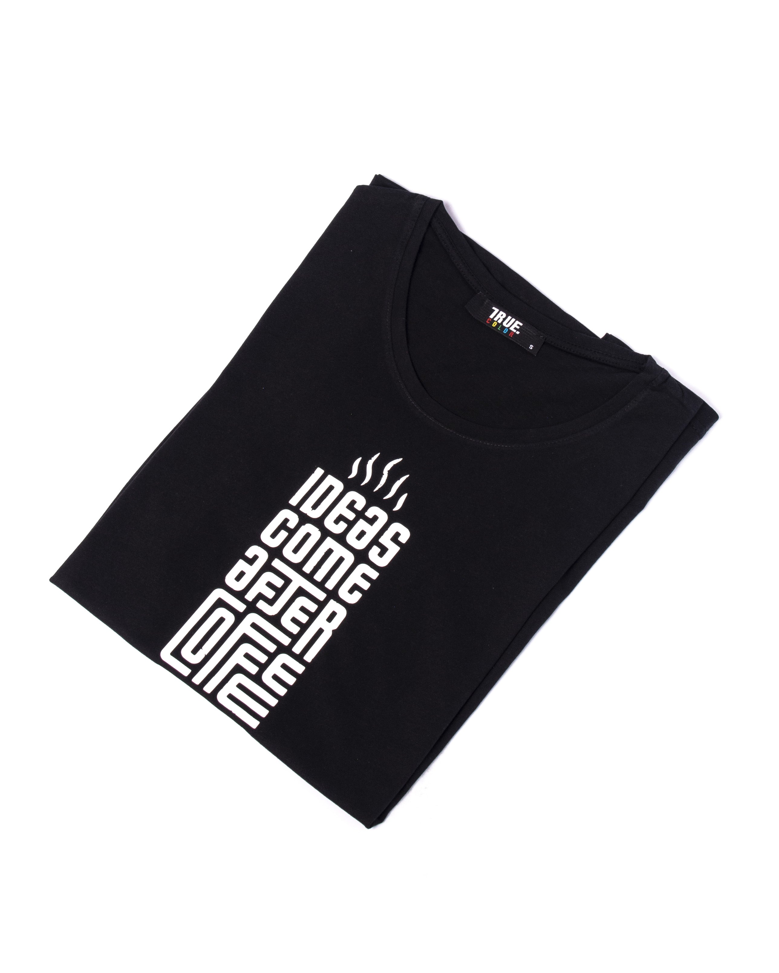 T-shirt NOIR *IDEAS COME AFTER COFFE*
