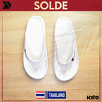 Kito Claquettes Tongs Confortables Blanc Homme