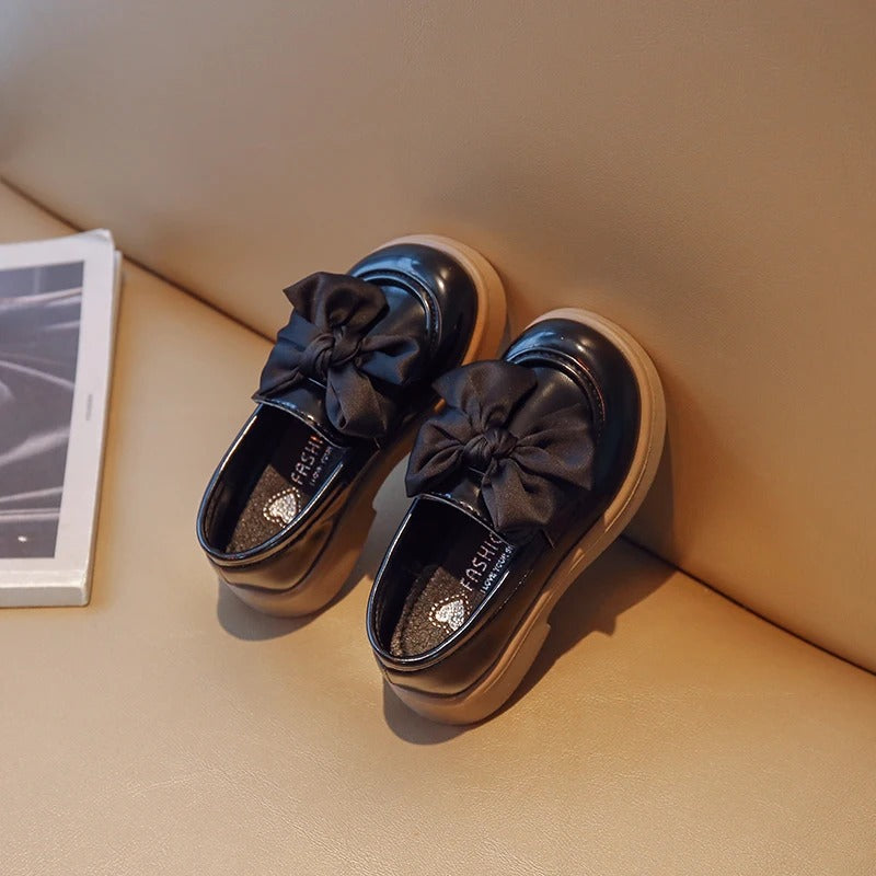 Kimland Mocassins Noir à Nœud Élégants Fille