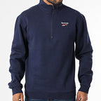 Reebok Sweat Col Zippé Molleton Confortable Homme