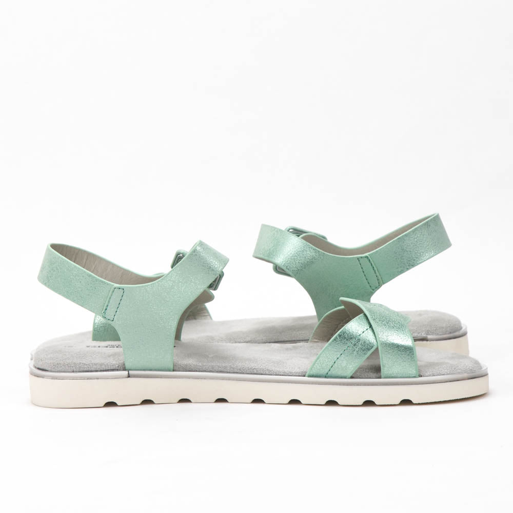 Kimland Sandales Femme Confortables Effet Métallisé