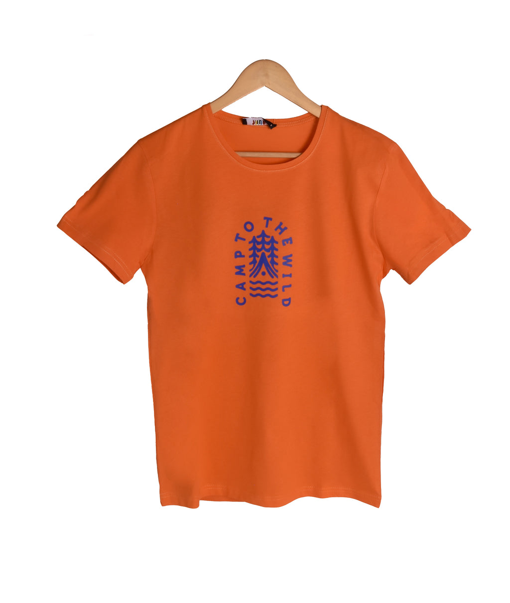 T-shirt orange 1 camp to the wild