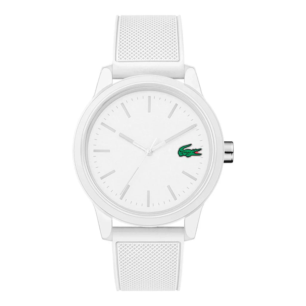 Montre Lacoste Bracelet Silicone Blanc Élégante Unisexe