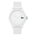 Montre Lacoste Bracelet Silicone Blanc Élégante Unisexe