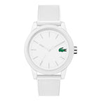 Montre Lacoste Bracelet Silicone Blanc Élégante Unisexe