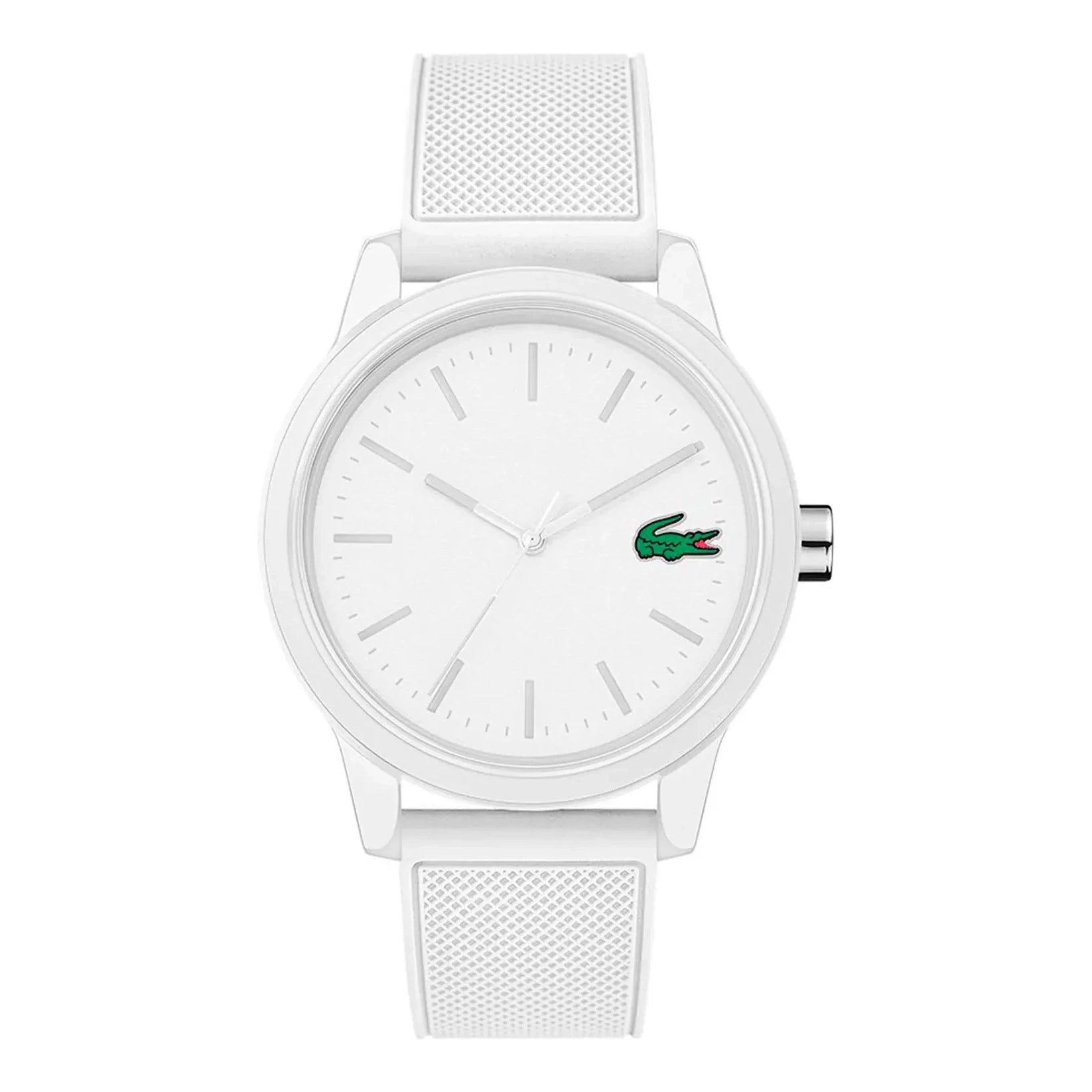 Montre Lacoste Bracelet Silicone Blanc Élégante Unisexe