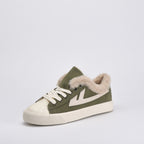 Warrior Baskets Fourrées Hiver Femme Vert Olive