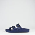 Kito Claquettes Boucles Confortables Bleu Marine Homme