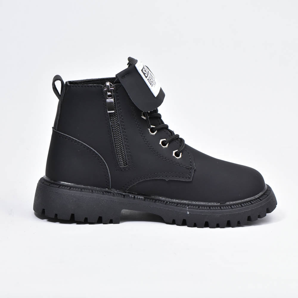Botte imperméables à lacets Noir Enfants ﻿ 6